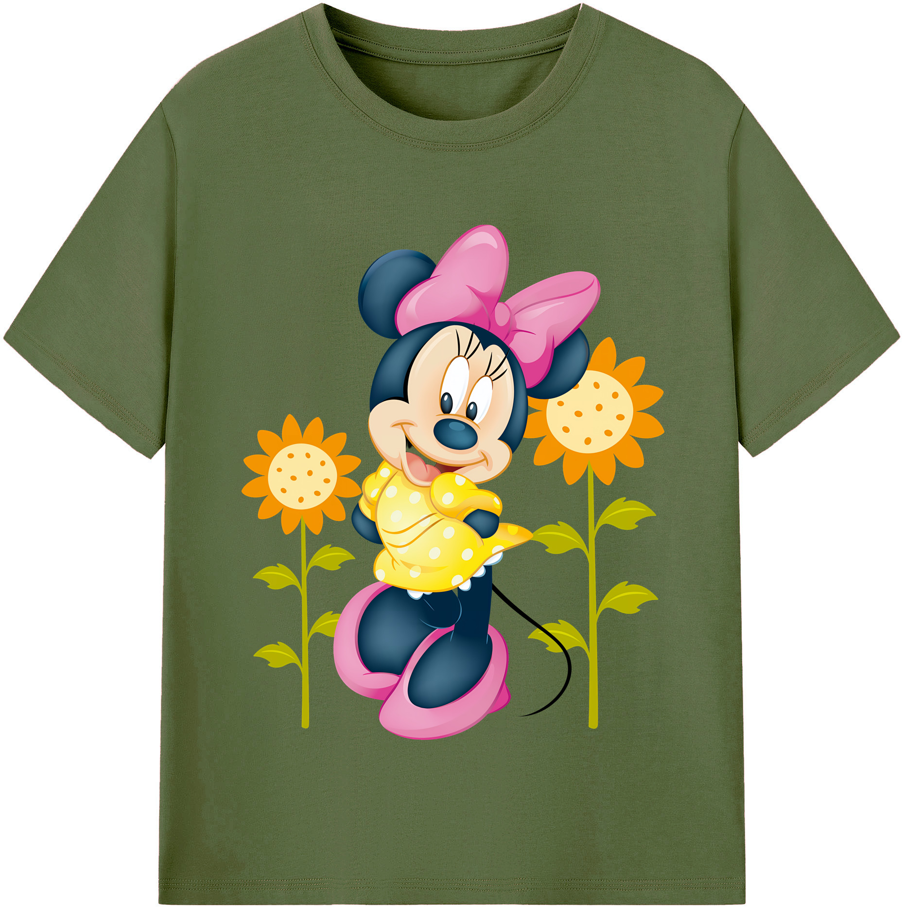 （画像用） ミッキーマウス Mickey Mouse 綿100％半袖Tシャツ（フロントプリント）